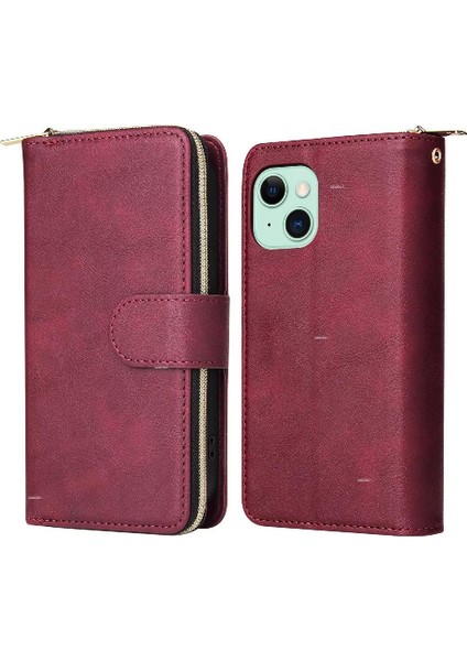 Iphone 15 Artı Cüzdan Durumda 9 Kart Yuvaları ile Fermuar Cep Flip (Yurt Dışından) fiyatları