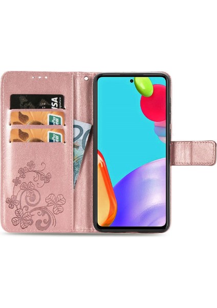 Samsung Galaxy A52 5g Flip Kapak Kılıf Için Kılıf Kısa Kayış Dört (Yurt Dışından)