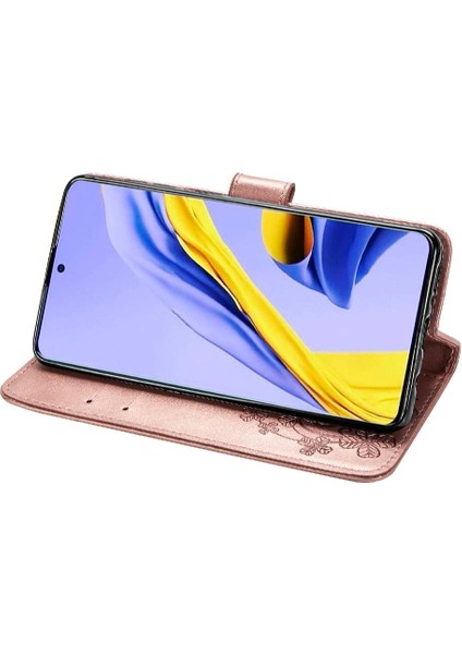 Samsung Galaxy A71 5g Zarif Iş Dört Yapraklı Yonca Flip Case (Yurt Dışından)