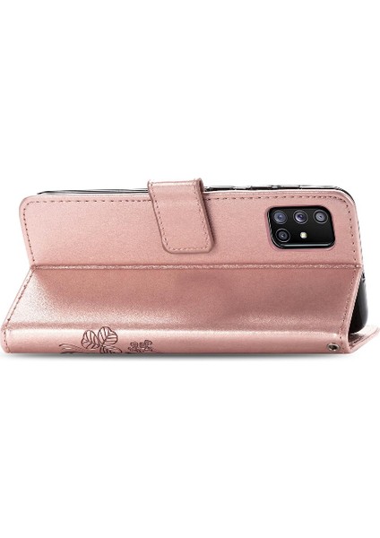 Samsung Galaxy A71 5g Zarif Iş Dört Yapraklı Yonca Flip Case (Yurt Dışından)