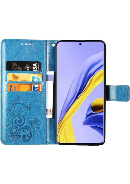 Samsung Galaxy A71 5g Zarif Iş Dört Yapraklı Yonca Flip Case (Yurt Dışından)