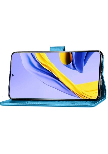 Samsung Galaxy A71 5g Zarif Iş Dört Yapraklı Yonca Flip Case (Yurt Dışından)