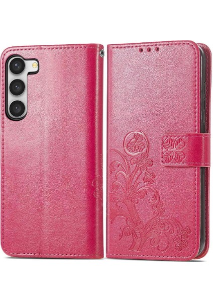 Samsung Galaxy S23 Artı Dört Yapraklı Yonca Flip Kapak Zarif (Yurt Dışından)