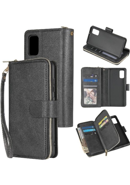 El Kayışı Fermuar Cep Flip Kapak Kılıf ile Samsung Galaxy Case Için Kılıf (Yurt Dışından)