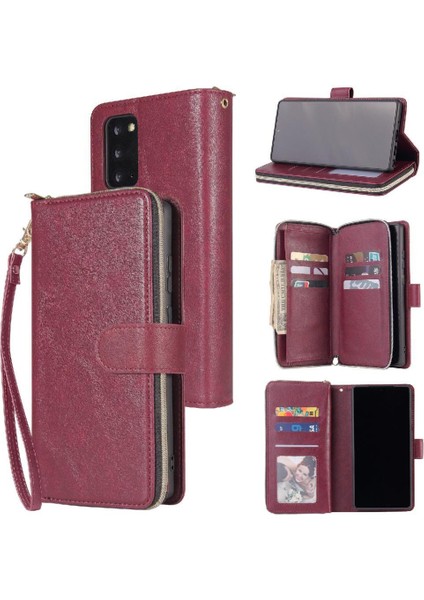 Samsung Galaxy Not 20 Için Kılıf Kapak Çevirin Kart Tutucu ile El Kayışı 9 (Yurt Dışından)