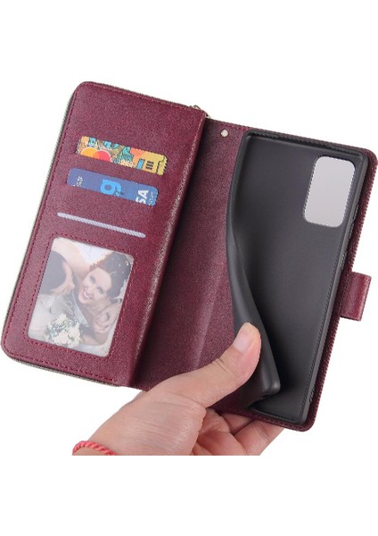 Samsung Galaxy Not 20 Için Kılıf Kapak Çevirin Kart Tutucu ile El Kayışı 9 (Yurt Dışından) modelleri