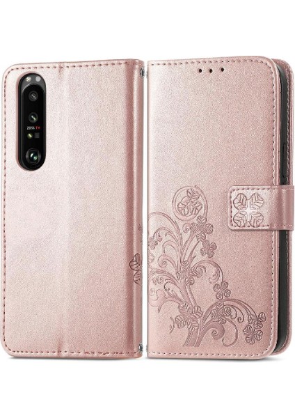 Sony Xperia 1 Iii Dört Yapraklı Yonca Zarif Iş Kısa Kayış Için Kılıf (Yurt Dışından)