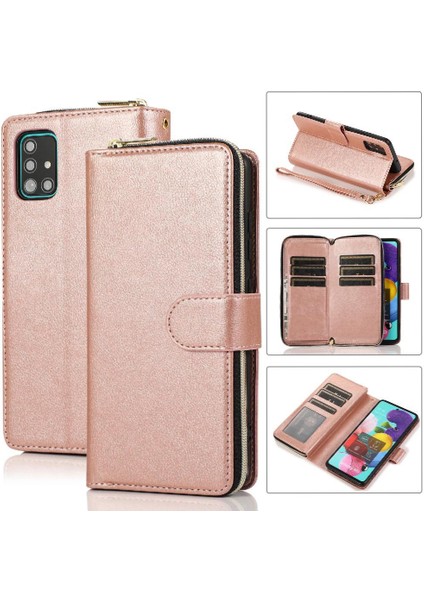 Samsung Galaxy A51 5g Flip Kapak Fermuar Cep Cüzdan Kılıf 9 (Yurt Dışından)