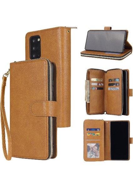 Samsung Galaxy Not 20 Için Kılıf Kapak Çevirin Kart Tutucu ile El Kayışı 9 (Yurt Dışından)