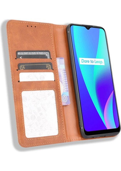 Realme C15 Manyetik Kapatma Cüzdan Pu Deri Için Kılıf (Yurt Dışından) fırsatları