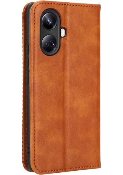 Realme 10 Pro Artı Manyetik Kapatma Cüzdan Pu Deri Için Kılıf (Yurt Dışından)