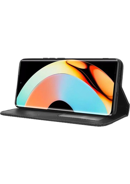 Realme 10 Pro Artı Manyetik Kapatma Cüzdan Pu Deri Için Kılıf (Yurt Dışından)