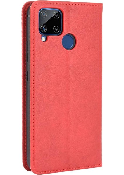 Realme C15 Manyetik Kapatma Cüzdan Pu Deri Için Kılıf (Yurt Dışından) fırsatları