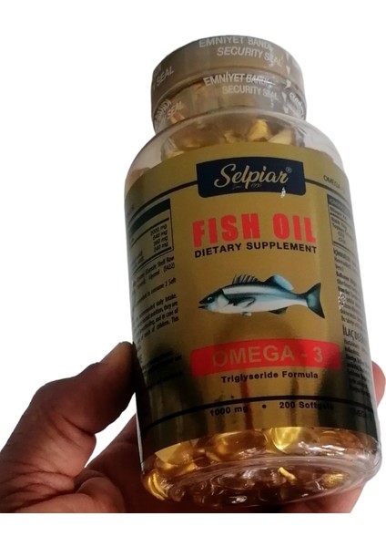 Fish Oil Omega 3 Balık Yağı 1000 mg 200 Softgel Kapsül indirimleri