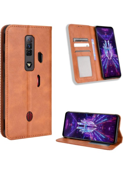 Zte Nubia Kırmızı Sihirli 7 Pu Deri Manyetik Kapatma Cüzdan (Yurt Dışından)