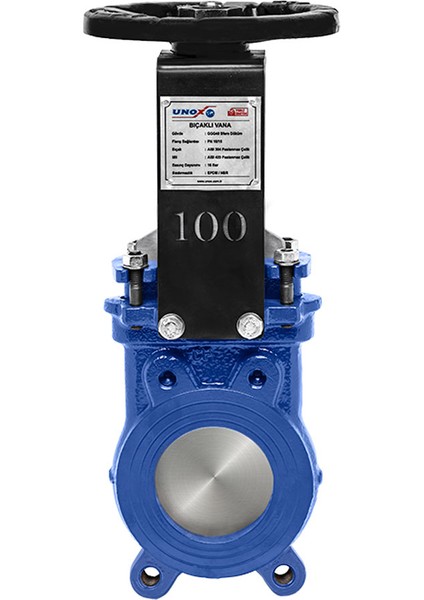 DN100 Manuel Bıçak Sürgülü Vana Çift Taraf Sızdırmazlık