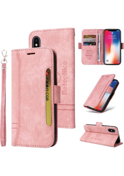 Iphone X/xs Cüzdan Kapak Çevirin Tpu Deri Manyetik Kart Yuvaları (Yurt Dışından)