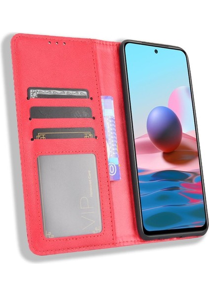 Xiaomi Redmi Not 10 4g Pu Deri Manyetik Kapatma Cüzdan (Yurt Dışından)