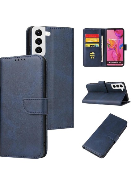Kart Tutucu Kartı ile Samsung Galaxy S24 Deri Folio Flip Case Için Kılıf (Yurt Dışından)