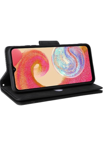 Samsung Galaxy A04E Kart Tutucu Fermuar Cüzdan Kapak ile Manyetik (Yurt Dışından)