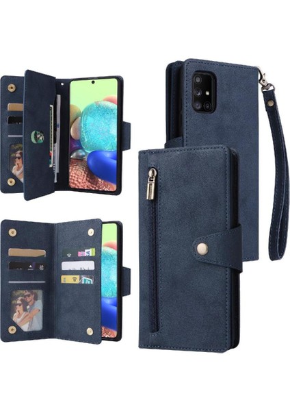 Samsung Galaxy A71 5g Fermuar Cüzdan Kapak Için Kılıf ile El Kayışı Kartı (Yurt Dışından)