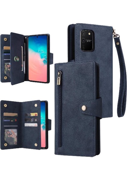 Samsung Galaxy S10 Lite Için Kılıf Kart Tutucu Fermuar Cüzdan Kapak Manyetik (Yurt Dışından)
