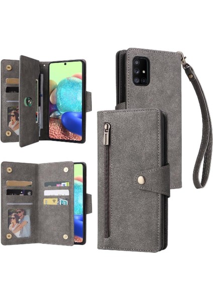 Samsung Galaxy A71 5g Fermuar Cüzdan Kapak Için Kılıf ile El Kayışı Kartı (Yurt Dışından)