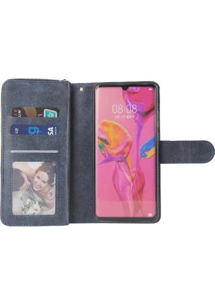 El Kayışı Kartı ile 9 Kart Yuvası ile Huawei P30 Pro Cüzdan Kılıf Için Kılıf (Yurt Dışından) indirimleri