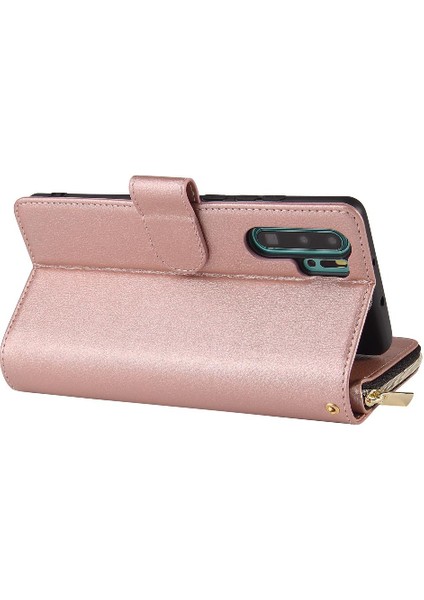 El Kayışı Kartı ile 9 Kart Yuvası ile Huawei P30 Pro Cüzdan Kılıf Için Kılıf (Yurt Dışından) modelleri