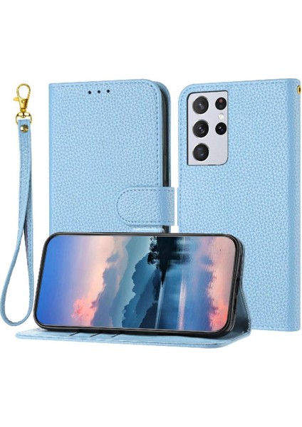 Samsung Galaxy S21 Ultra Cüzdan Flip Için Telefon Kılıfı Folio Kart Yuvaları Pu (Yurt Dışından)