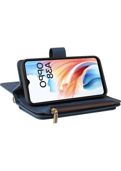Oppo A38 4G/A18 Için Kılıf Pu Deri Manyetik Kapatma Onbeş Kart Yuvaları Fermuar Cep Telefon Kılıfı (Yurt Dışından) indirimleri
