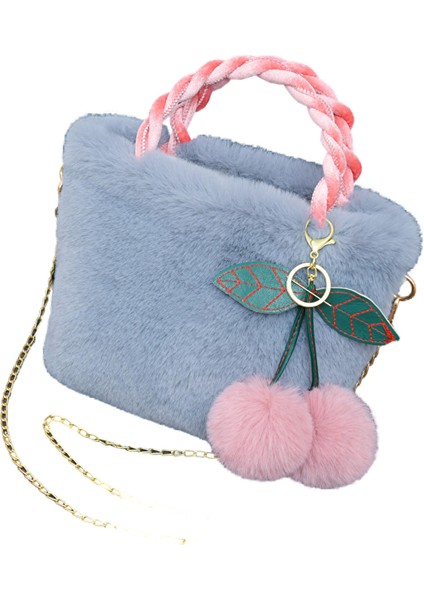 Yeni Tavşan Peluş Kiraz Çanta Sevimli Kız Kış Omuz Çapraz Omuz Çanta (Yurt Dışından)