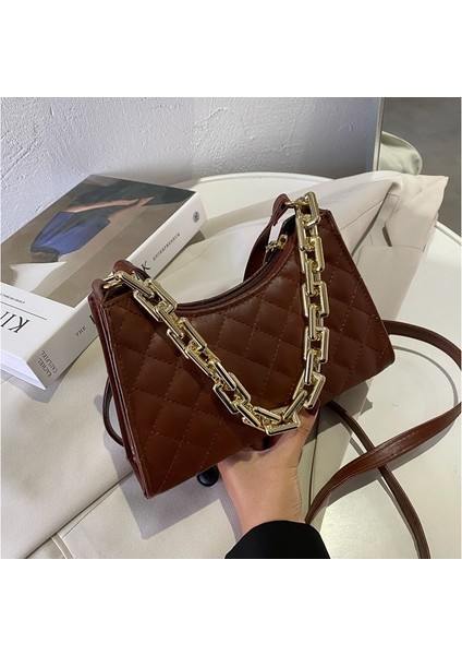 66 Shop Günlük Kadın Omuz Çantası - Kahverengi (Yurt Dışından)