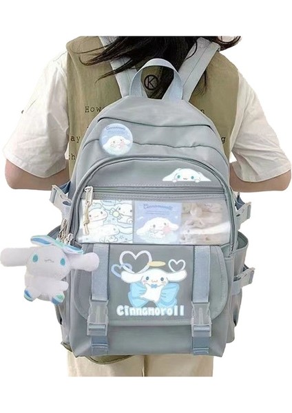 Sam Lise Öğrencisi Okul Çantası Karikatür Kolye 3 Kart Rozeti ile Stil Sahibi (Yurt Dışından)