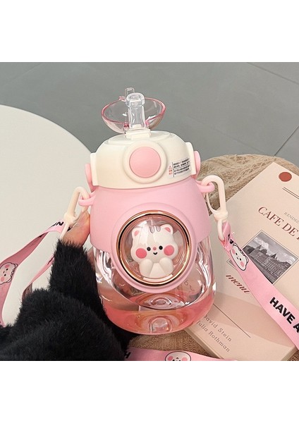 Sweet Rui 820ML Taşınabilir Hasır Plastik Su Şişesi (Yurt Dışından)