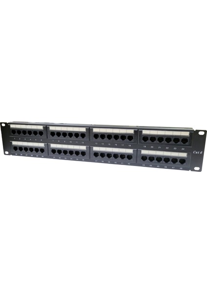 19" 48 Port Cat6 Patch Panel Dolu