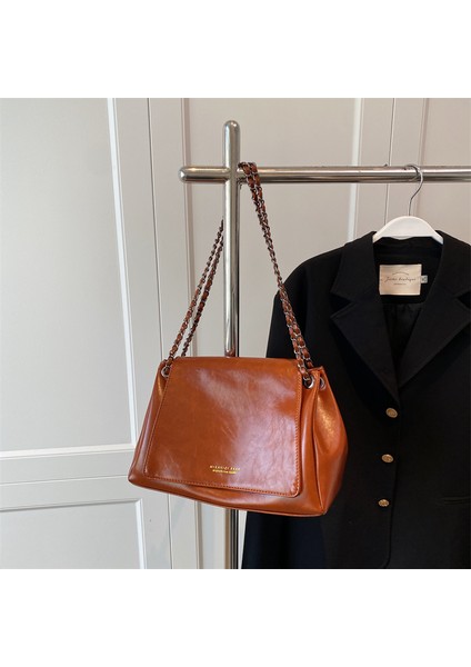 Kadınlar Için Yüksek Kaliteli, Büyük Kapasiteli Çanta, Retro Omuz Çantası, Modaya Uygun ve Çok Yönlü Iş ve Banliyö Çantası (Yurt Dışından)