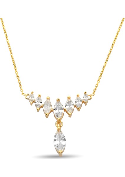 Taşlı Altın Kolye CGKKKLY057