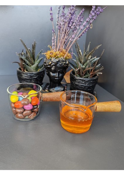 Bambu Saplı Mini Sosluk, Reçellik, Sütlük, Kahve Yanı Ikram Tabağı Kristal Sunumluk Ikramlık fırsatları