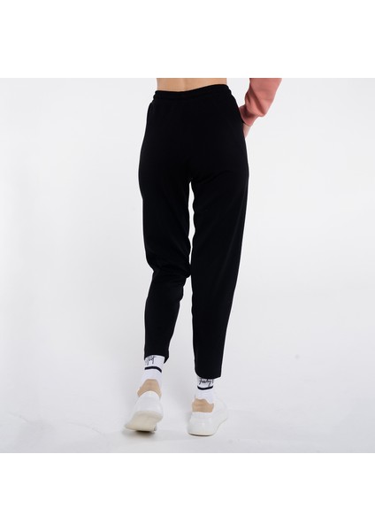 Lucky Siyah Kadın Scuba Unisex Pantolon Jogger