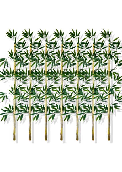 Yapay Yoğun Yapraklı 140 cm 7 Adet Dekoratif Bambu Çubuğu Islak Doku fiyatları