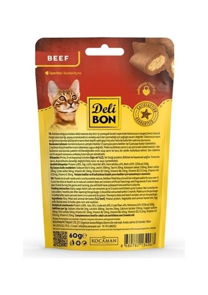 Chrunchy Içi Dolgulu Sığır Etli Kedi Ödül Bisküvisi 60 gr fiyatları