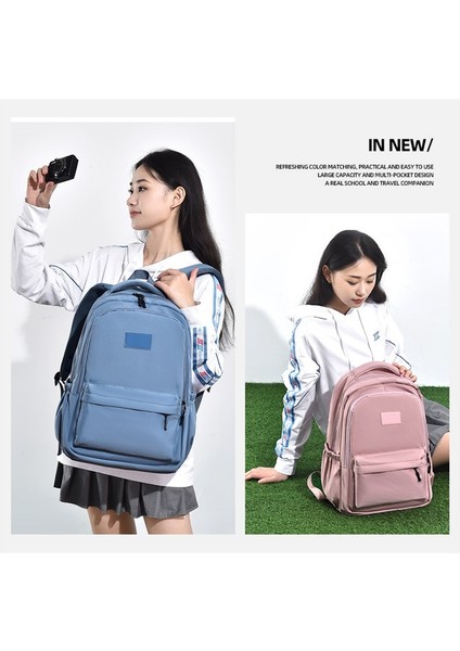 Sırt Çantası Erkek Basit Büyük Kapasiteli Rahat Seyahat Sırt Çantası Kadın Lise Öğrencisi Okul Çantası (Yurt Dışından) fırsatları