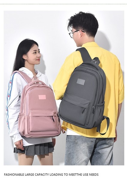 Sırt Çantası Erkek Basit Büyük Kapasiteli Rahat Seyahat Sırt Çantası Kadın Lise Öğrencisi Okul Çantası (Yurt Dışından) indirimleri