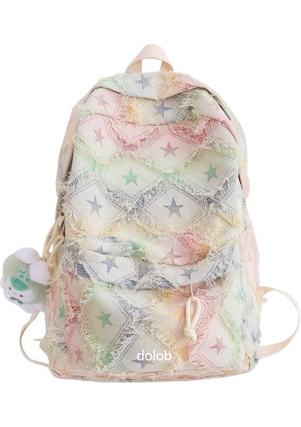 2024 Yeni Sırt Çantası Orman Tarzı Yumuşak Kız Moda Ruiying Kişiselleştirilmiş Büyük Kapasiteli Lise Öğrencisi Okul Çantası Trendy (Yurt Dışından)