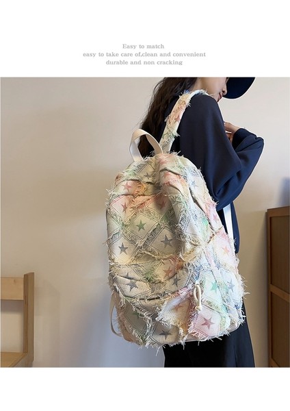 2024 Yeni Sırt Çantası Orman Tarzı Yumuşak Kız Moda Ruiying Kişiselleştirilmiş Büyük Kapasiteli Lise Öğrencisi Okul Çantası Trendy (Yurt Dışından) fırsatları