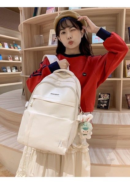 Öğrenci Okul Çantası Kadınların Ortaokul Öğrencileri Için Yeni Çok Yönlü Büyük Kapasiteli Sırt Çantası Okul Sezonunun Başlangıcı Için Gündelik Basit Sırt Çantası (Yurt Dışından) fırsatları