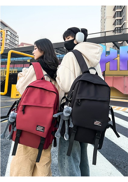 Sırt Çantası Erkek Basit Rahat Büyük Kapasiteli Küçük Seyahat Sırt Çantası Kadın Ortaokul Öğrencisi Lise Öğrencisi Okul Çantası Erkek (Yurt Dışından) fırsatları