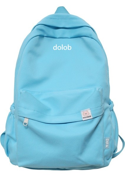 Ins Japon Kız Okul Çantası Kadın Kore Versiyonu Ortaokul Öğrencisi Sevimli Düz Renk Sırt Çantası Lise Öğrencisi Büyük Kapasiteli (Yurt Dışından)