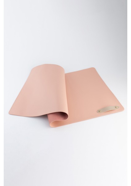 Belirtilmemiş Pembe Pu Deri Laptop Bilgisayar Için Geniş Gamings Masa Matı Mouse Pad Sümen+ Bardak